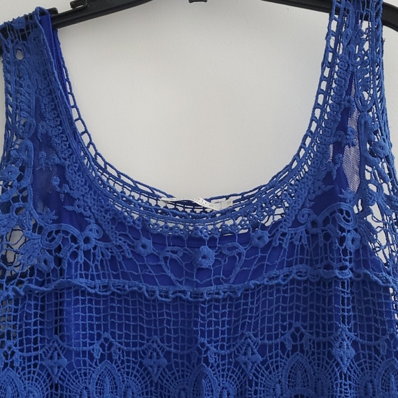 Blue crochet dress - Picture 5 of 6